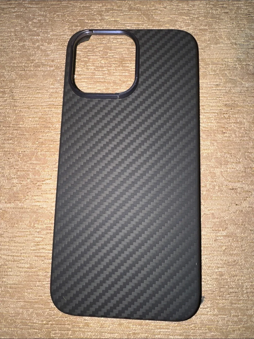 Black Carbon Fiber MagSafe-Compatible Phone Case